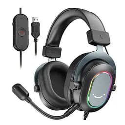 Ігрові навушники з мікрофоном Fifine H-6B RGB USB 7.1 Black