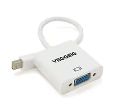 Конвертор-перехідник Mini DisplayPort (тато) на VGA (мама) VEGGIEG MV-W 25 см