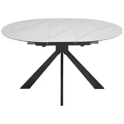 Стіл обідній Prestol Асті розкладний 1100/1400x1100x750 білий глянець - мініатюра 5