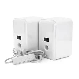 Колонки Kisonli X21BT, 2x10W, USB/RGB light/BT, DC: 5V/1-2A, White, BOX, Q15 - мініатюра 3