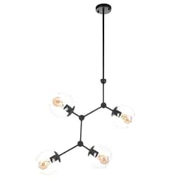 Люстра Brille молекула в зале E27 60W BK (BL-338S/4)