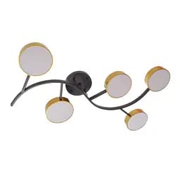 Люстра потолочная Brille в зал LED 75W WW+NW+CW BK+G (BR-01 642C/5)
