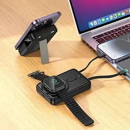 Зовнішній акумулятор Hoco Q48 Core MagSafe 10000mAh 20W Black [161352] - мініатюра 7