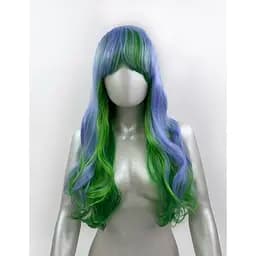 Парик лилово - зеленый матовый