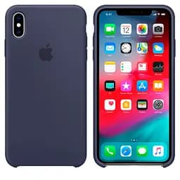 Чехол Silicone Case для Apple iPhone XS (Midnight Blue) ААА [72367]