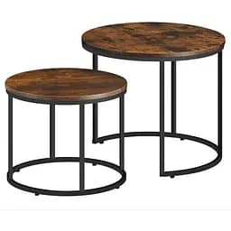 Комплект журнальных столиков Leobert Oreo круглый 53х45 см, 43х35 см коричневый