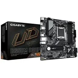 Материнская плата AM5 Gigabyte B650M D3HP, B650, 4xDDR5, Int.Video (CPU), 4xSATA3, 2xM.2, 1xPCI-E 4.0 16x, 1xPCI-E 3.0 1x, Realtek 7.1, Realtek 2.5Gb, 7xUSB3.2/6xUSB2.0, HDMI/2xDP, MicroATX