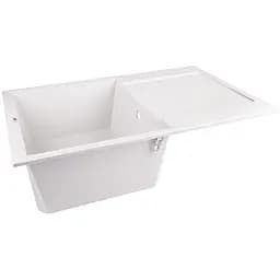 Кухонна мийка Lidz 790x495/230 WHI-01 біла (LIDZWHI01790495230) - мініатюра 2