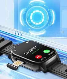Смарт годинник телефон для дітей Lemfo M15 з AI помічником, GPS навігацією, 4G SIM-картою, прослушкою, кнопкою SOS та IPX7 До 5 днів роботи Чорний - мініатюра 5