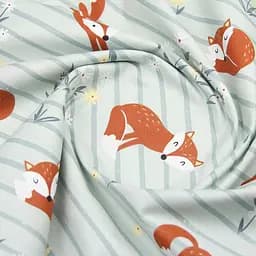 Дитяча постільна білизна в ліжечко FOX CS15, бірюзовий (FoxFlowersLineSky_12Magnolia_140) - мініатюра 10