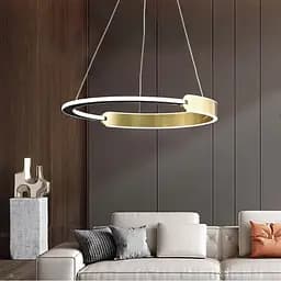 Подвесная люстра в латунно-черном корпусе кольца Ø 60 см Ст. MJ303-600 AB | Line F
