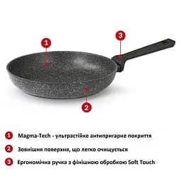 Сковорода Flonal Pietra Lavica 24 см (PLIPP2480) - мініатюра 3