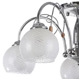 Люстра стельова Brille класична E14 40W CH+WH (LK-235C/5) - мініатюра 2