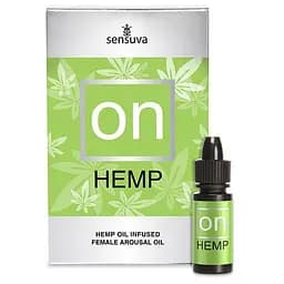Збуджувальні краплі для клітора Sensuva On for Her Hemp Infused Arousal Oil (5 мл) з олією конопель