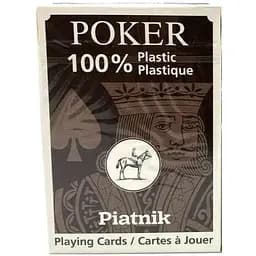 Карти гральні Piatnik 100% Plastic Poker Economy single deck (red) (PT-136214)