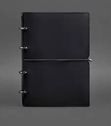 Шкіряний блокнот А4 на кільцях (Софт-бук) 9.0 в м'якій обкладинці синій Краст