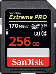 Карта памяти Sandisk 256GB SD C10 UHS-I U3 R200/W140MB/s Extreme Pro V30 (SDSDXXD-256G-GN4IN)