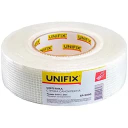 Стрічка малярна клейка серпянка для швів скловолоконна Unifix 50 мм x 90 м