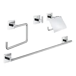 Набор аксессуаров 4 в 1 для ванной комнаты Grohe QuickFix Start Cube 41115000, Хром