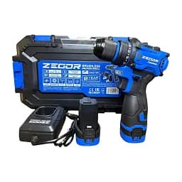 Шуруповерт аккумуляторный бесщеточный Zegor CDAX-16BL/16В/45 Нм/две скорости/2 батареи 16 В 2 Ач/реверс/подсветка/кейс
