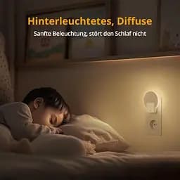 Світлодіодне нічне світло з підсвіткою з диммірним Lyridz Night Light Socket with Twilight Sensor Паковання з 2 Socket Light - мініатюра 2