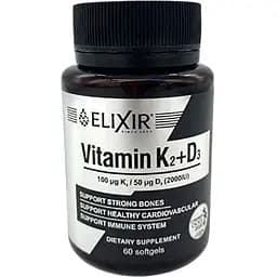 Вітамін D3 + K2 Elixir 300 мг 60 капсул