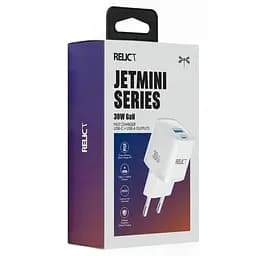 Сетевое зарядное устройство Relict JetMini GaN 30W/1 USB-C + 1 USB-A White