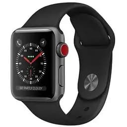 Apple Watch Series 3 GPS + Cellular 38mm Space Gray Aluminum w. Black Sport B. (MQJP2)