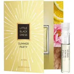 Открытка с пробным образцом парфюмерная вода Avon Little Black Dress Summer Party для нее 0.6 мл
