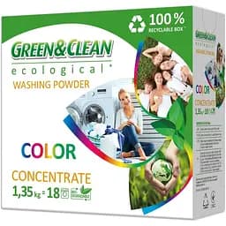 Порошок пральний Green & Clean Professional Color для кольорової білизни концентрат 1.35 кг
