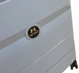 Валіза Мала S пластикова з поліпропілену на колесах My Polo70c05 40L Сіра - мініатюра 7