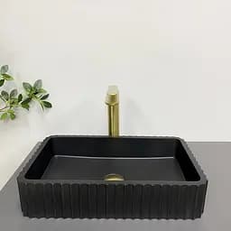 Умивальник VBI Florentia black matt накладний VBI-015001, Чорний матовий - мініатюра 3
