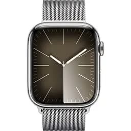 Смарт-годинник Apple Watch Series 9 GPS + Cellular 45mm Silver Stainless Steel with Silver Milanese Loop (MRMQ3) [92678] - мініатюра 2