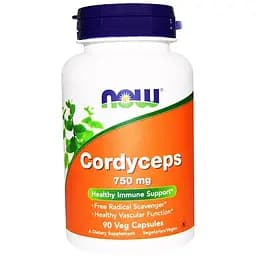 Натуральная добавка Now Грибы Кордицепс 750 мг 90 капсул