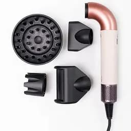 Фен-стайлер для волосся Super Hairdryer 1600 Вт 4 насадки, рожевий - мініатюра 3