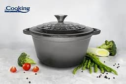 Каструля з кришкою Heinner Marble Grey чавунна емалірована сірий мармур (HR-ZVC-C22) - мініатюра 5