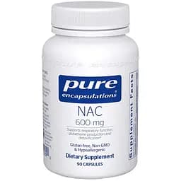 Диетическая добавка Pure Encapsulations NAC (N-ацетилцистеин) 600 мг 90 капсул