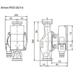Циркуляційний насос Wilo Atmos PICO 25/1-6 (4232694) - мініатюра 2