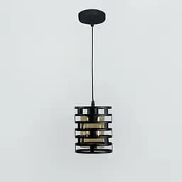 Підвісний світильник в металевому корпусі чорного кольору | Арт. 12728/1 | Line F