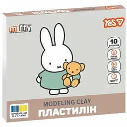 Пластилін Yes Miffy 10 кольорів 200 г (540718)