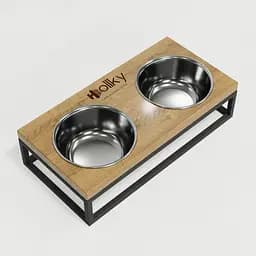 Hollky Base S — миски на підставці для маленьких собак та котів (2 × 0,45 л) - мініатюра 7