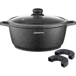 Каструля Ardesto Gemini Anzio зі скляною кришкою чорна 3.1 л (AR2430GE) - мініатюра 3
