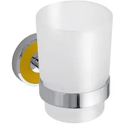 Склянка з тримачем Bemeta Trend-I основа жовта 104110018h білий