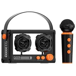 Колонка Bluetooth QD03 Transparent з мікрофоном Black