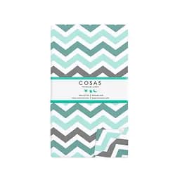 Простирадло Cosas на резинці в дитяче ліжечко 60х120 mint zigzag, м'ята (ZigMintGrey_120) - мініатюра 2