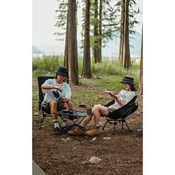 Крісло складане Naturehike Clamshell 001 Triangle Folding Moon Chair, чорний - мініатюра 4