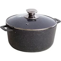 Кастрюля Talko со стеклянной крышкой 4 л темно-серая (АD3204)