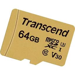 Карта пам'яті Transcend microSDXC 500S 64GB UHS-I U3 Class 10 + SD-adapter [TS64GUSD500S] [100874] - мініатюра 6