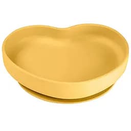 Тарелка Canpol babies Сердце, силиконовая, желтая (80/309_yel)
