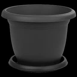 Горщик для квітів Serinova з піддоном Villa, 1.7 л, антрацитовий (VS03/V503ANTHRACITE)